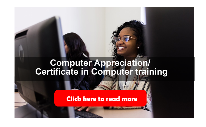 computer appreciation, diploma in computer and desktop publishing- advanced