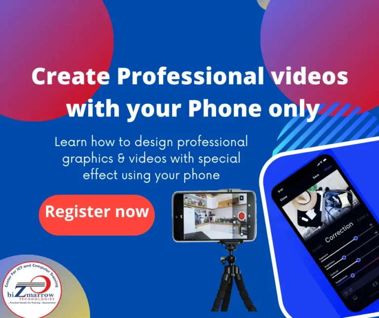 mobile videography course in Nigeria: Smartphone Video Editing training